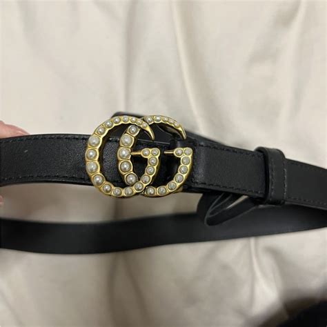 gucci belt pearls|Gucci pearl belt poshmark.